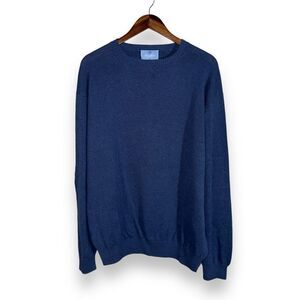 Ben Silver Charleston Navy Blue Knit Crewneck Sweater XXL